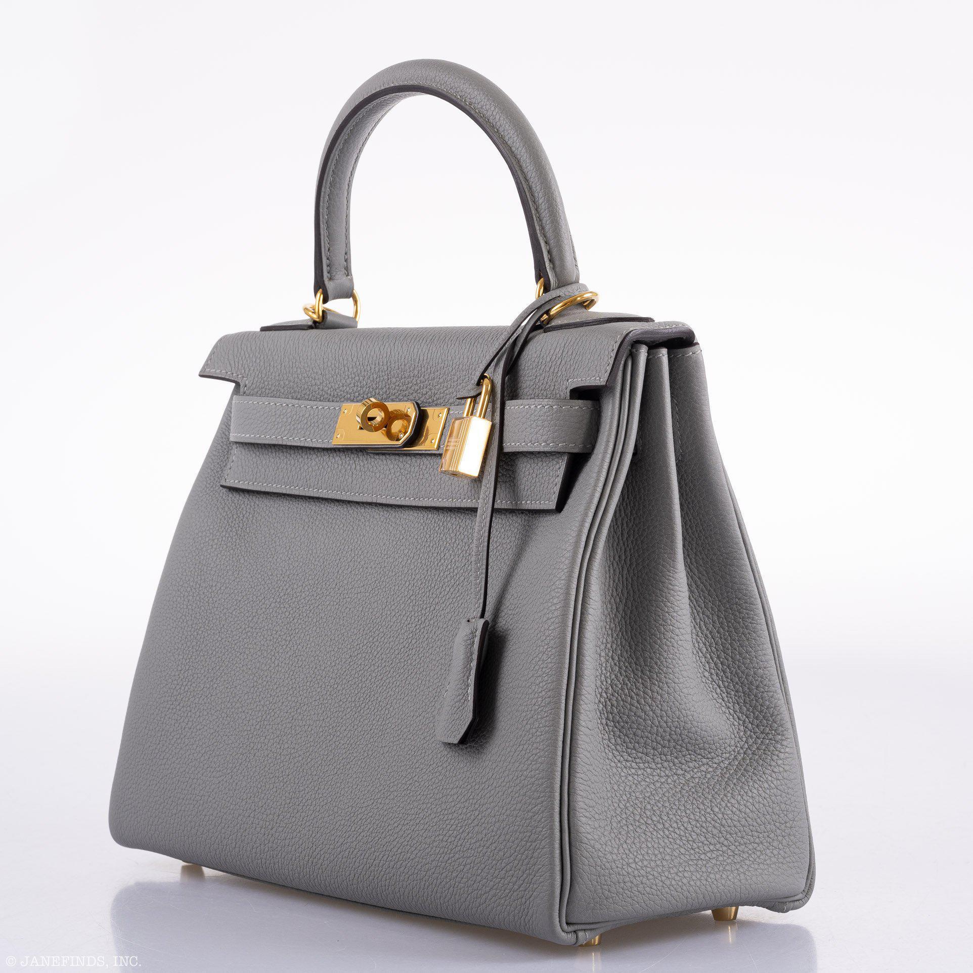 Hermes Kelly 28 HSS Retourne Gris Mouette Togo - Image 5