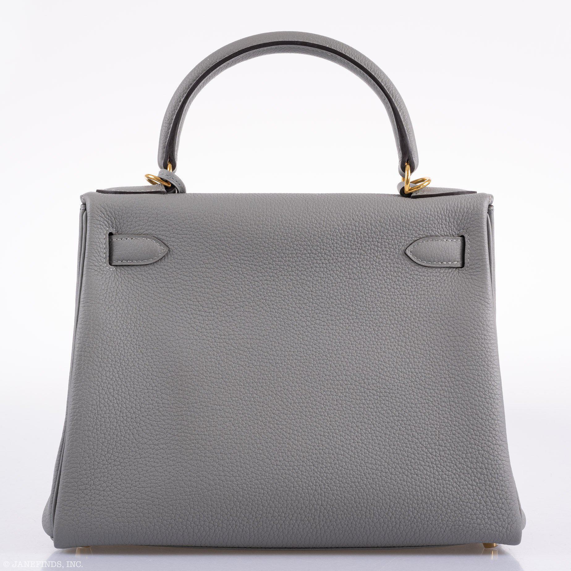 Hermes Kelly 28 HSS Retourne Gris Mouette Togo - Image 6
