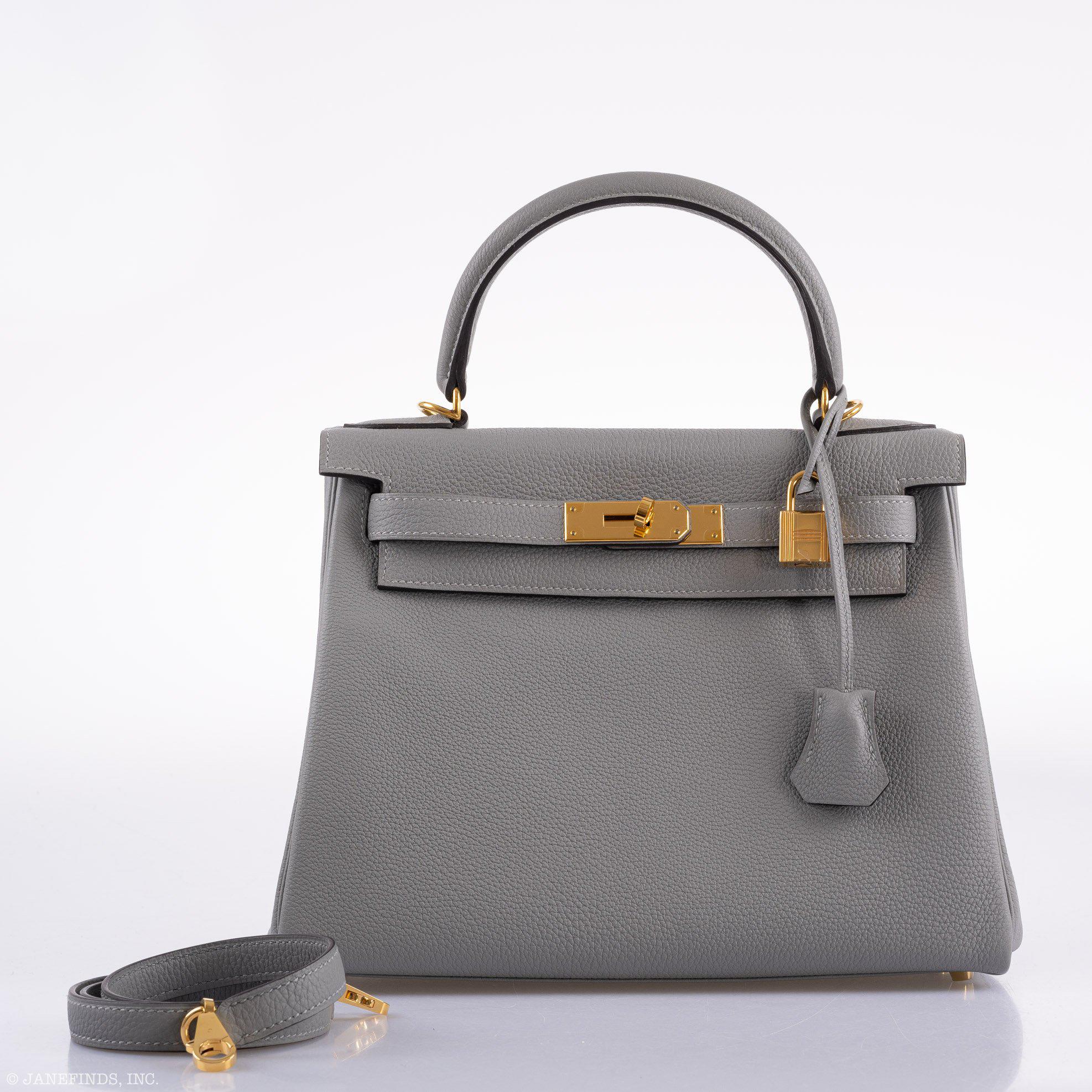 Hermes Kelly 28 HSS Retourne Gris Mouette Togo - Image 8