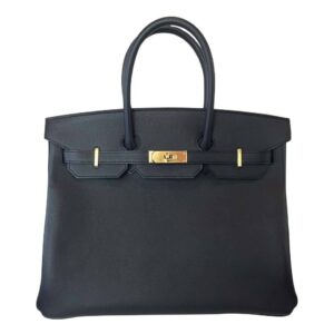 Hermes Birkin 35 Black Epsom Leather Gold Hardware