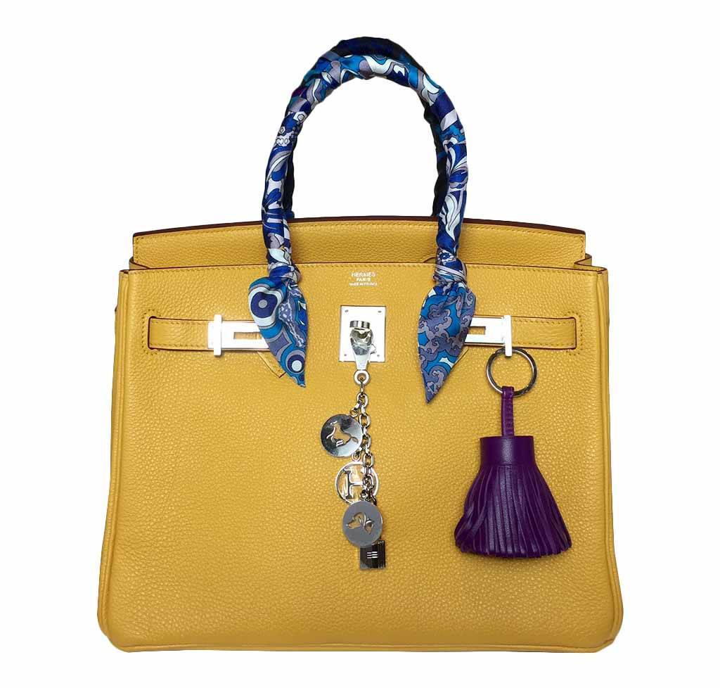 Hermes Birkin 30 Soleil Yellow Togo Leather Palladium Hardware