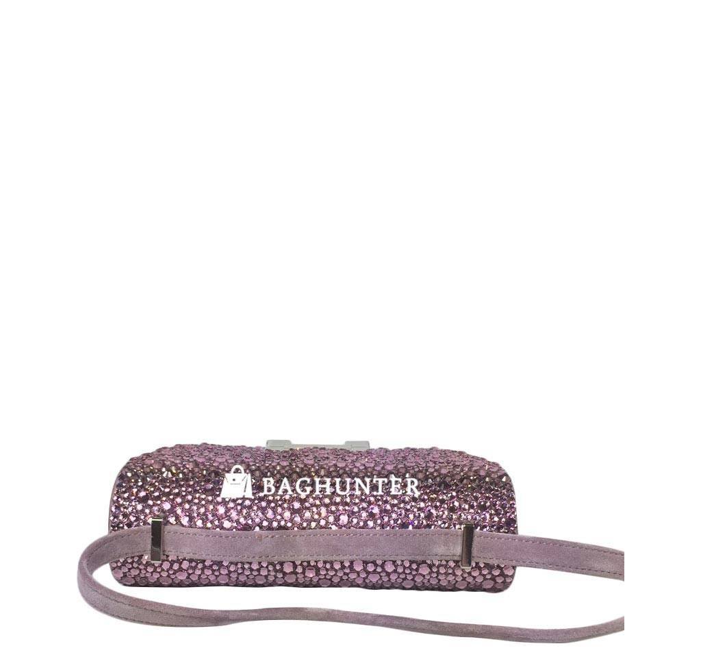 Hermes Constance Mini 18 Lilas Swarovski Crystal Suede Palladium Hardware - Image 8