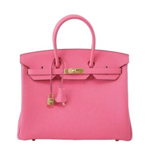 Hermès Birkin 35 Rose Lipstick Bag GHW