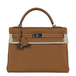 Hermes Kelly 32 Gold Togo Leather Palladium Hardware