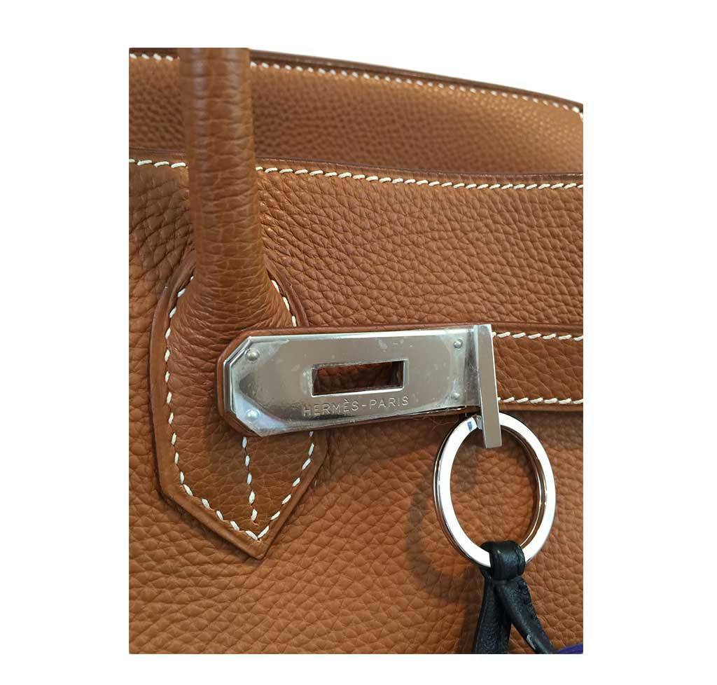Hermes Birkin 35 Gold Clemence Leather Palladium Hardware - Image 8