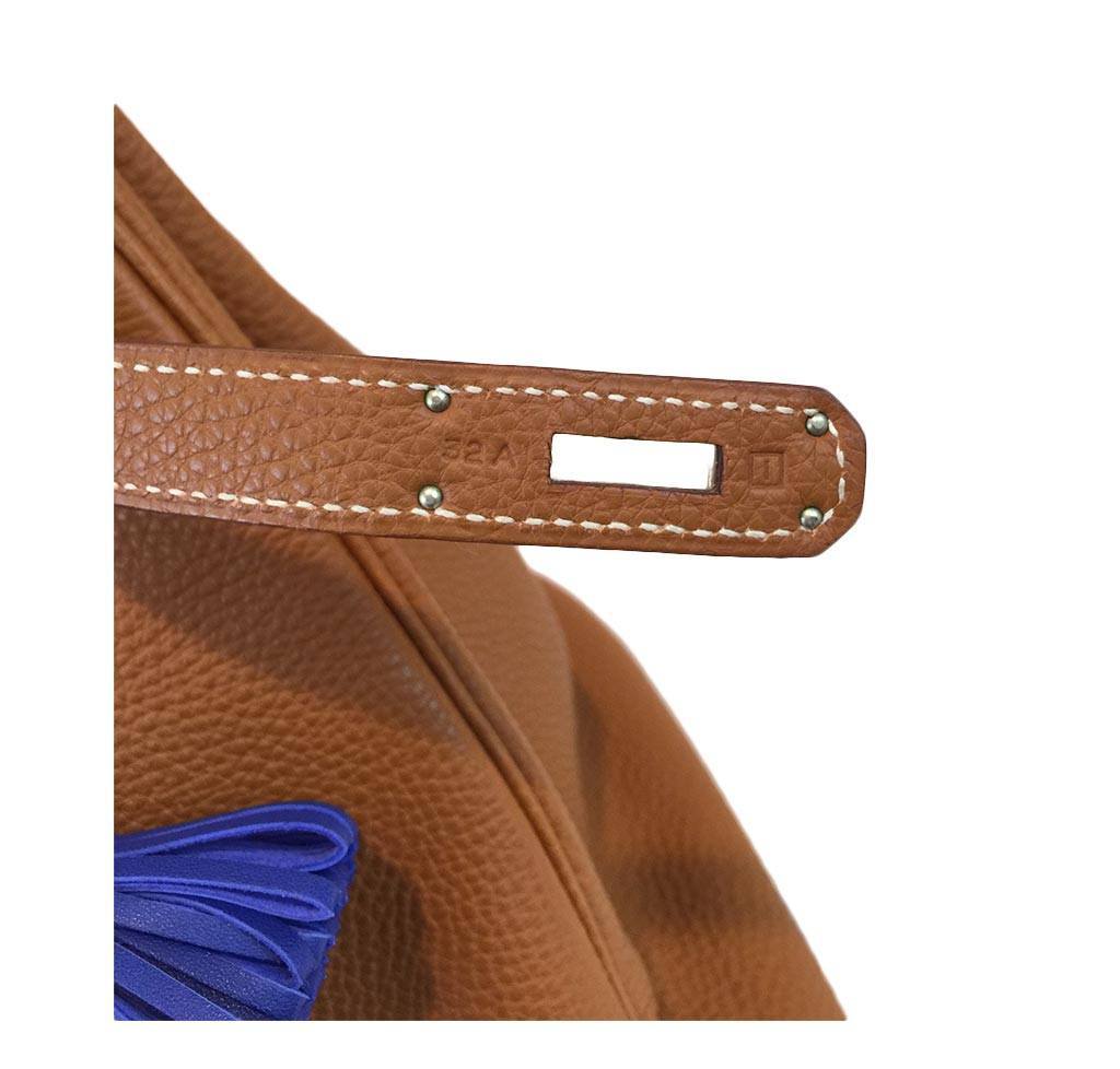 Hermes Birkin 35 Gold Clemence Leather Palladium Hardware - Image 9