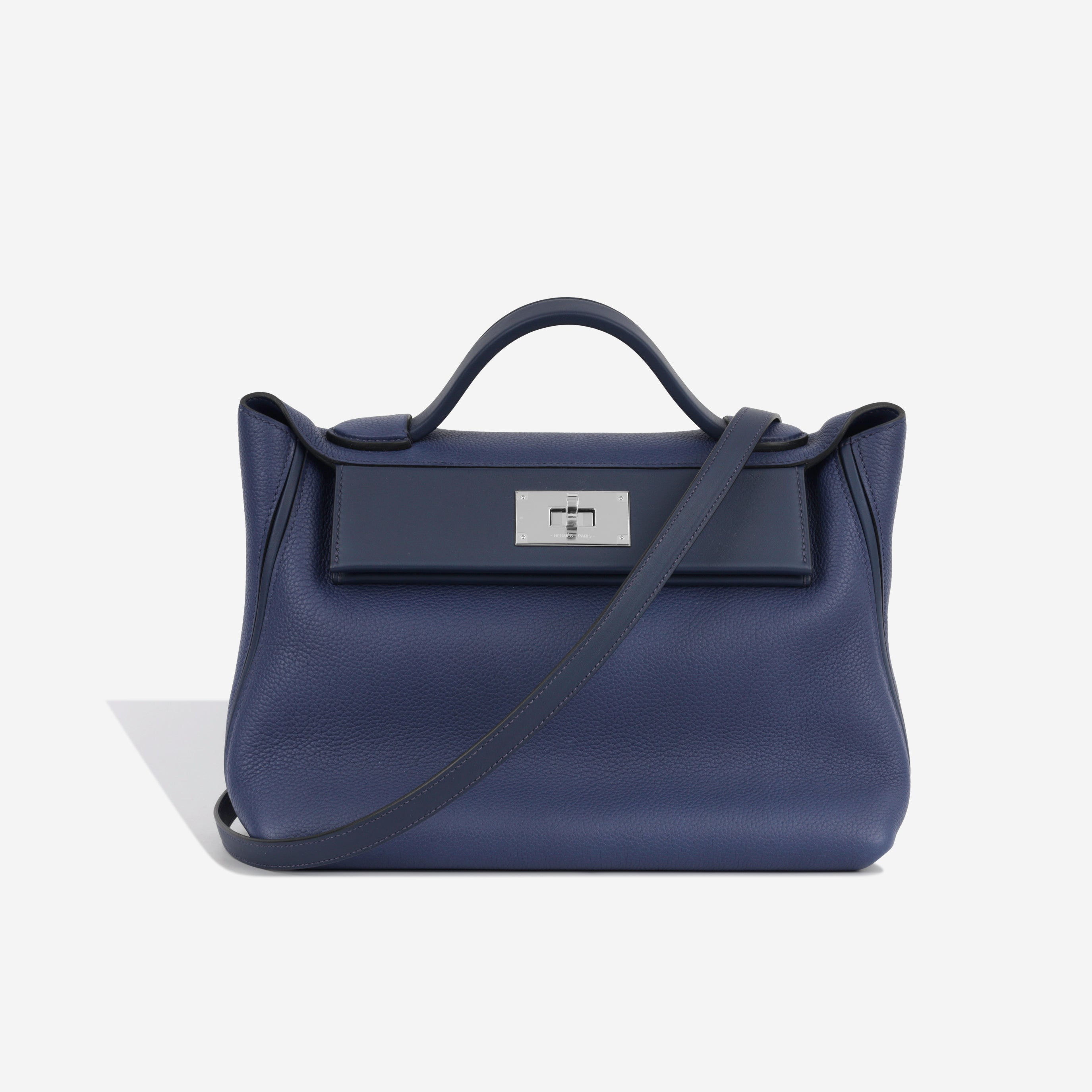 Hermès 24/24 29 Bag in Bleu Marine Togo Leather with Palladium Hardware - Image 5
