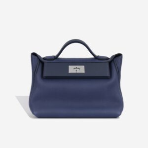 Hermès 24/24 29 Bag in Bleu Marine Togo Leather with Palladium Hardware