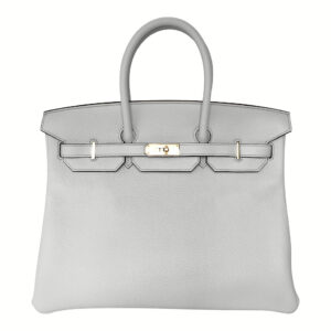 Hermes Birkin 35 Bleu Pale Clemence Leather Gold Hardware