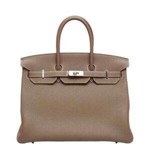 Hermes Birkin 35 Etoupe Togo Leather Palladium Hardware