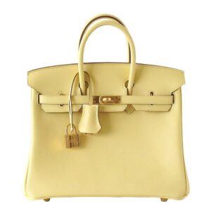 Hermes Birkin 25 Jaune Poussin Swift Leather Gold Hardware