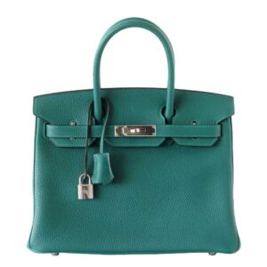 Hermes Birkin 30 Malachite Clemence Leather Palladium Hardware