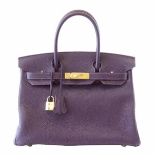 Hermes Birkin 30 Raisin Togo Leather Gold Hardware