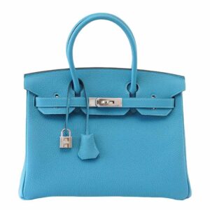 Hermes Birkin 30 Turquoise Togo Leather Palladium Hardware