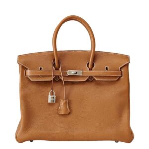 Hermes Birkin 35 Gold Togo Leather Palladium Hardware
