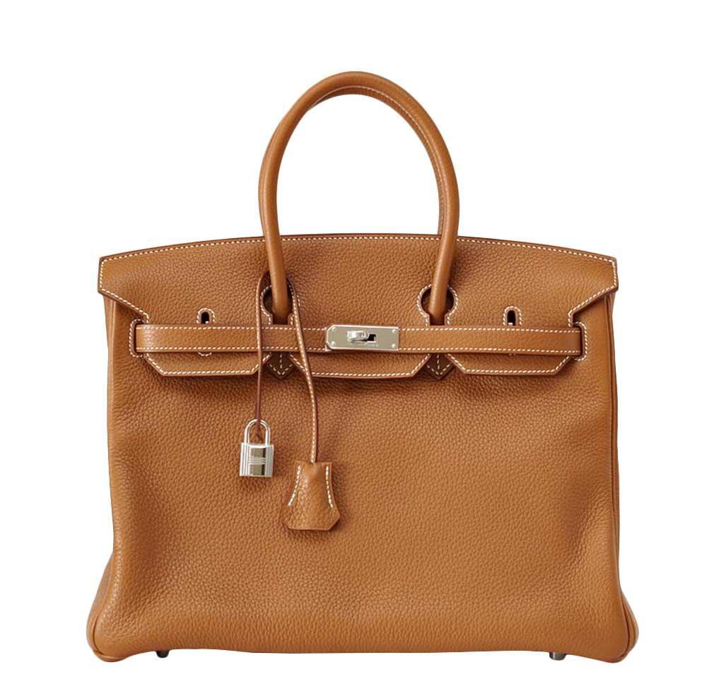 Hermes Birkin 35 Gold Togo Leather Palladium Hardware