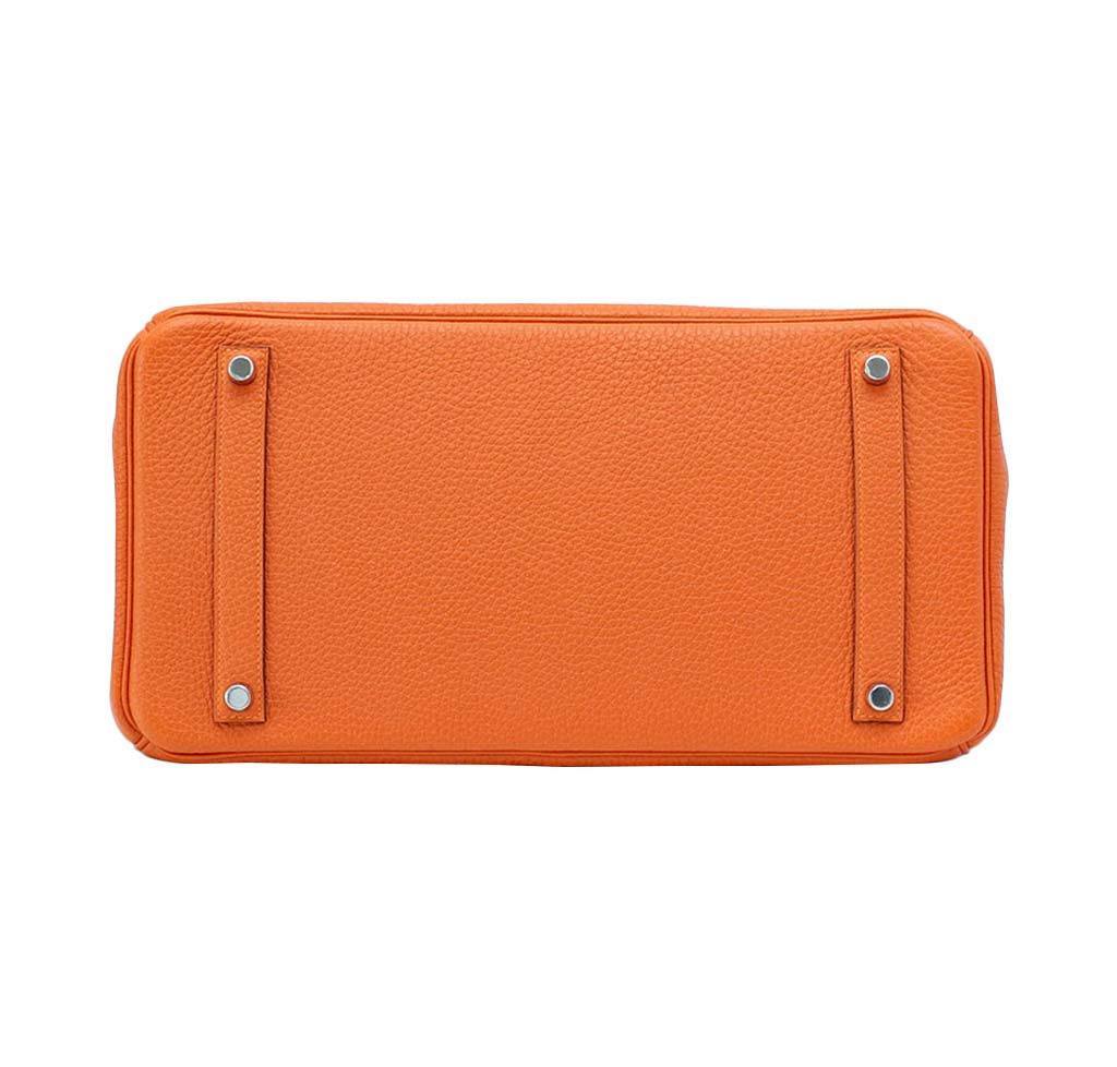 Hermes Birkin 35 Orange Togo Leather Palladium Hardware - Image 5
