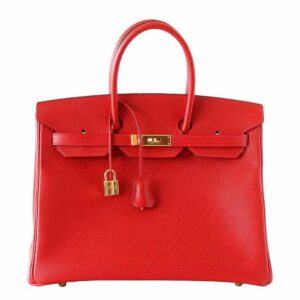 Hermes Birkin 35 Rouge Casaque Epsom Leather Gold Hardware