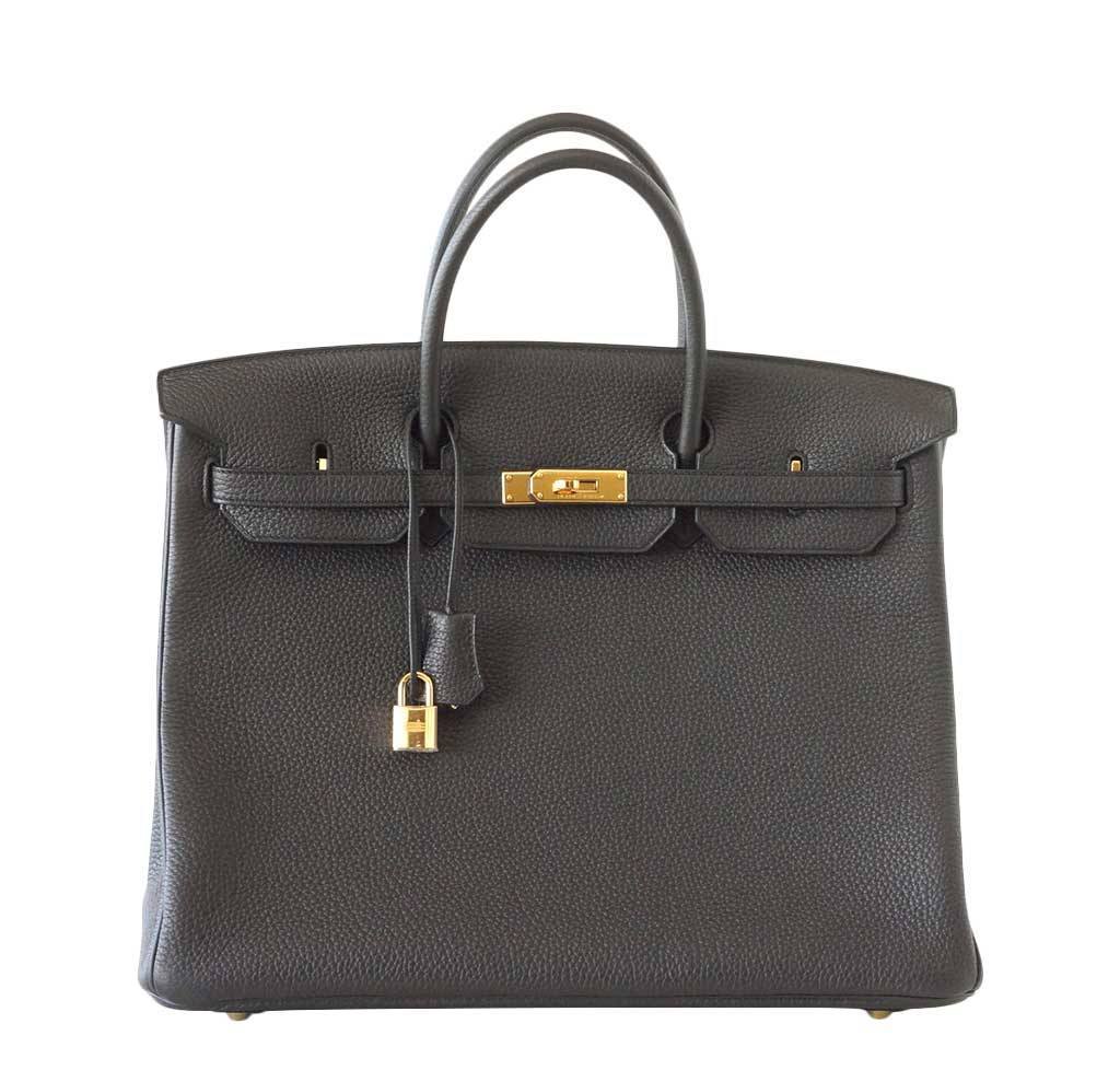 Hermes Birkin 40 Plomb Togo Leather Gold Hardware