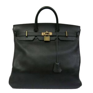 Hermes HAC 45 Black Ardennes Leather Permabrass Hardware