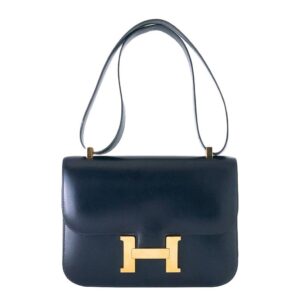 Hermes Constance 23 Navy Box Calf Leather Gold Hardware