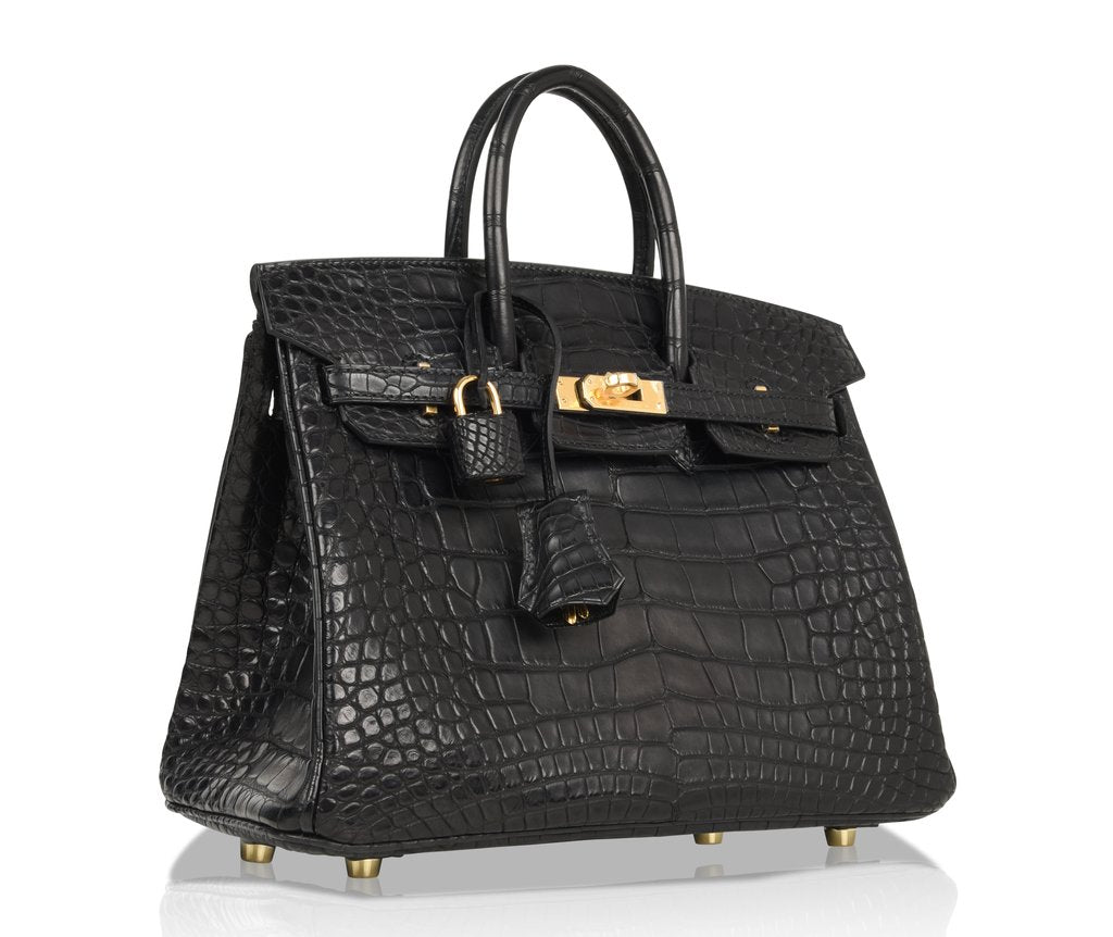 Hermès Birkin 25 Noir Alligator Bag GHW - Image 2