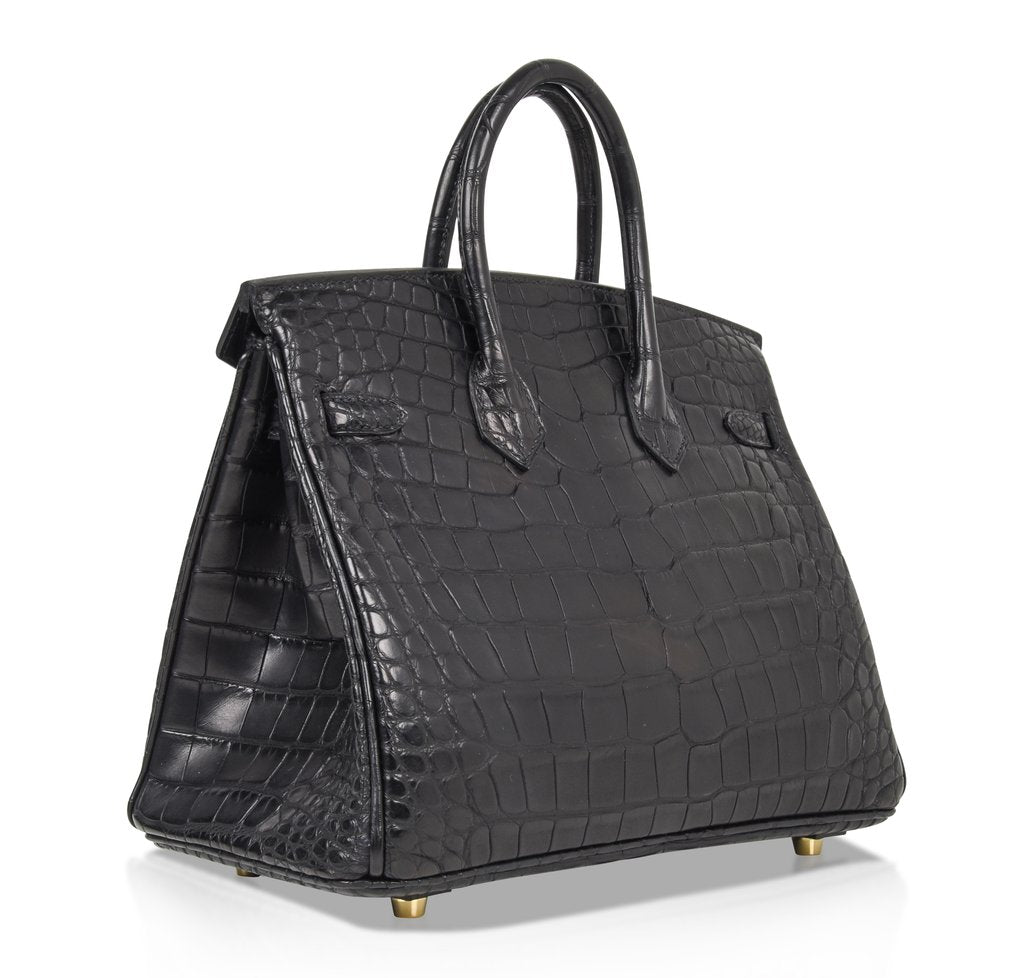 Hermès Birkin 25 Noir Alligator Bag GHW - Image 6