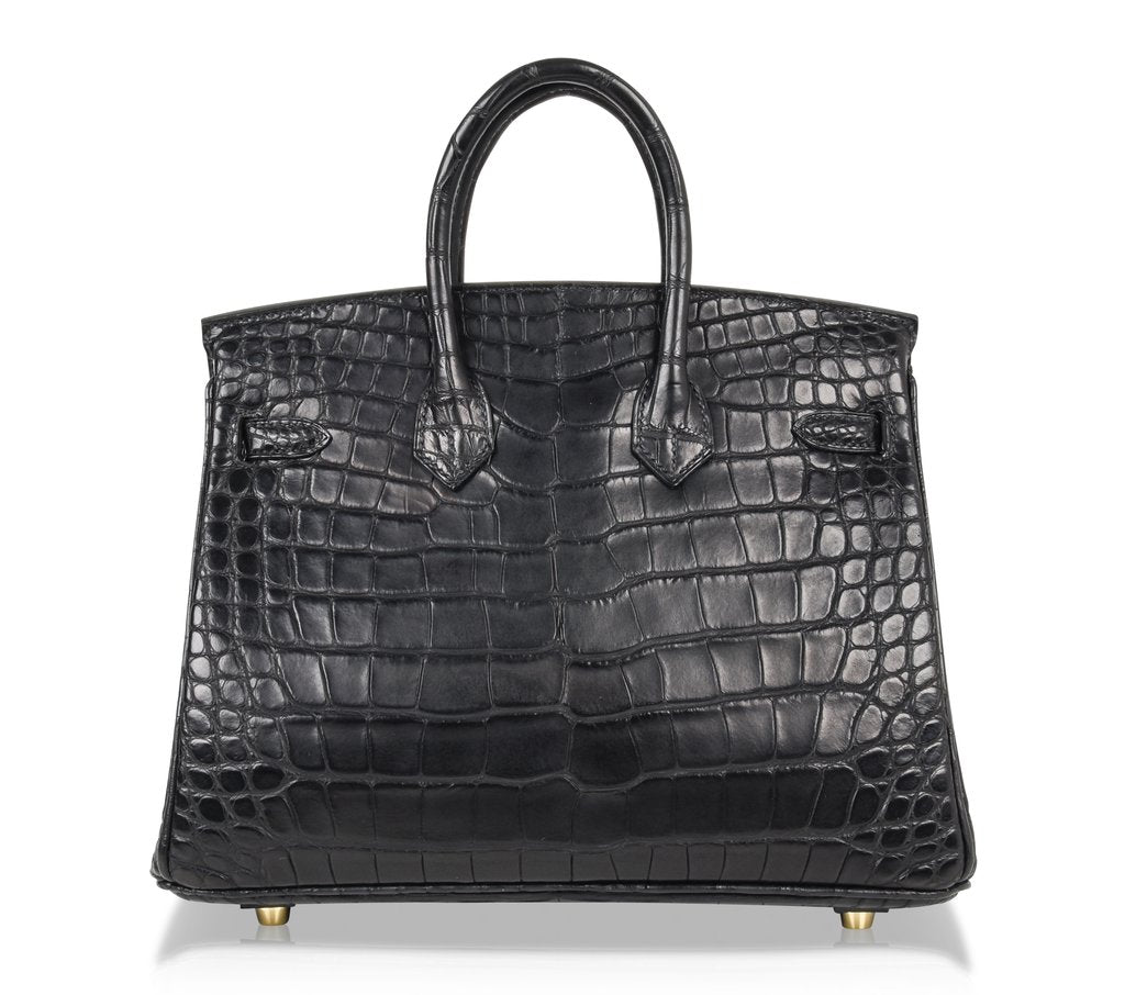 Hermès Birkin 25 Noir Alligator Bag GHW - Image 5
