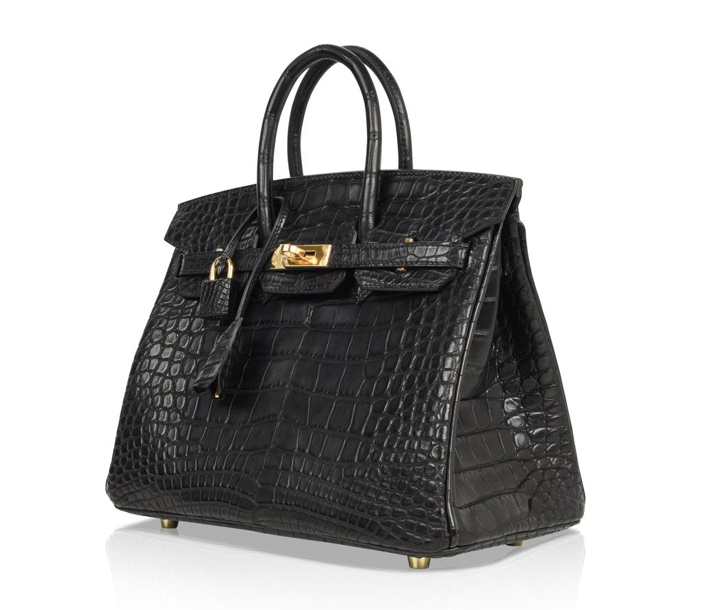 Hermès Birkin 25 Noir Alligator Bag GHW - Image 3