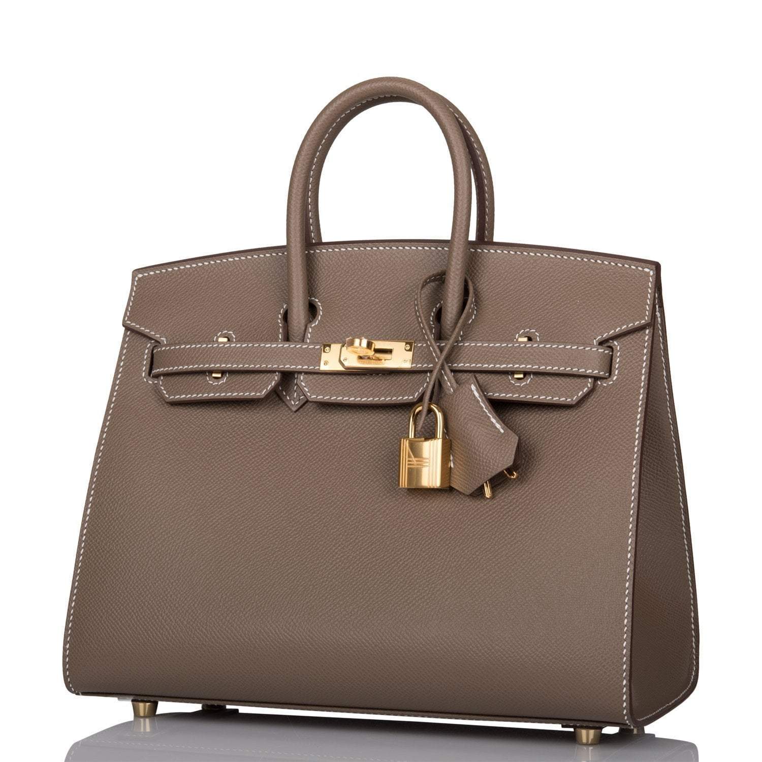 Hermes Birkin Sellier 25 Etoupe Epsom Gold Hardware - Image 5