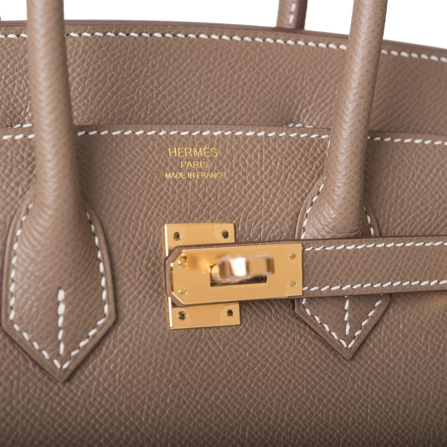 Hermes Birkin Sellier 25 Etoupe Epsom Gold Hardware - Image 7