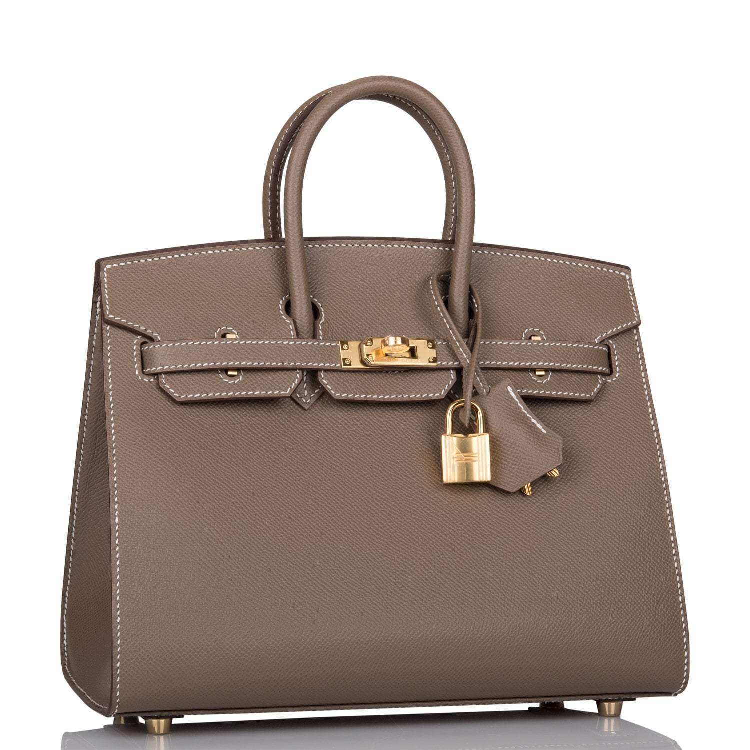 Hermes Birkin Sellier 25 Etoupe Epsom Gold Hardware - Image 2