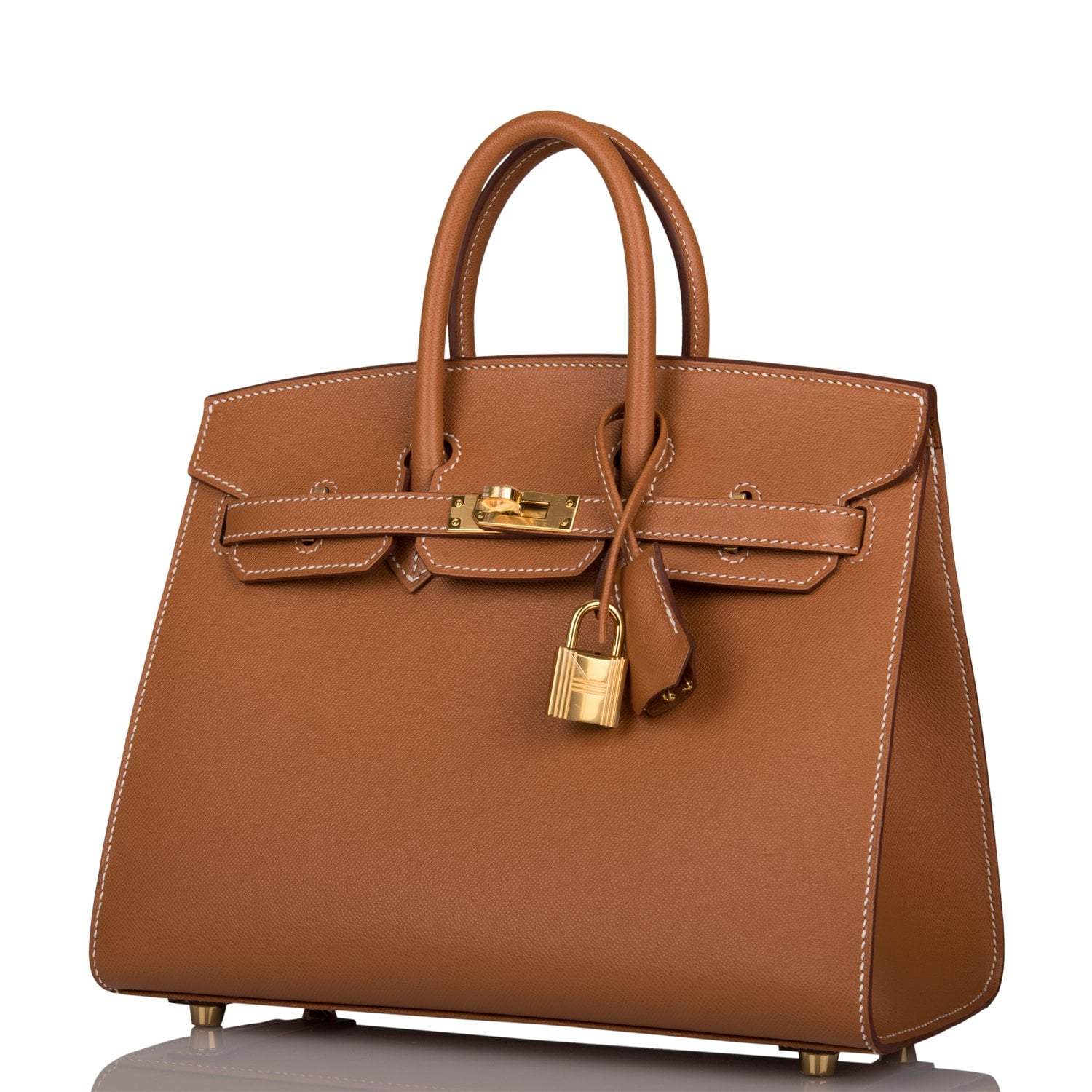 Hermes Birkin Sellier 25 Gold Veau Madame Gold Hardware - Image 5