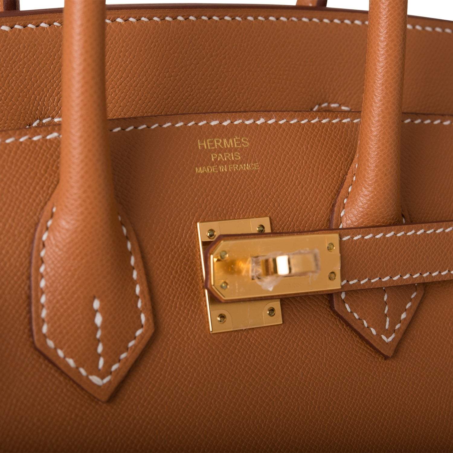 Hermes Birkin Sellier 25 Gold Veau Madame Gold Hardware - Image 7