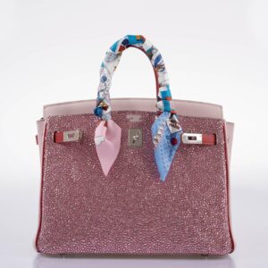 Vintage Hermes Birkin 25 ‘Pink Princess’ HSS Rose Dragee & Rouge Tomate Swift with Palladium Hardware