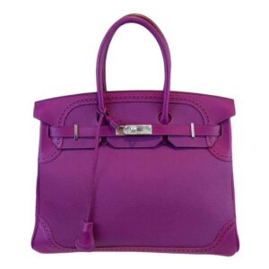 Hermes Birkin 35 Ghillies Anemone Swift Togo Leather Palladium Hardware