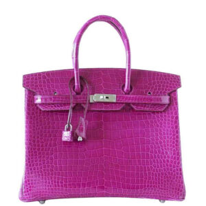Hermès Birkin 35 Rose Scheherazade Crocodile Bag