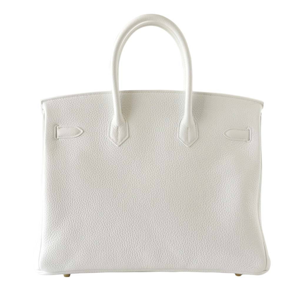 Hermes Birkin 35 Snow White Togo Leather Gold Hardware - Image 5