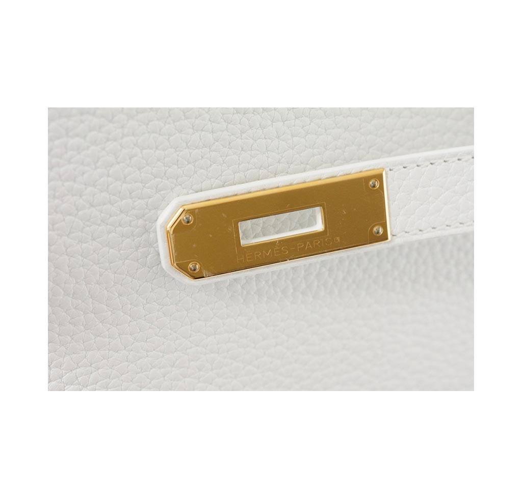 Hermes Birkin 35 Snow White Togo Leather Gold Hardware - Image 7