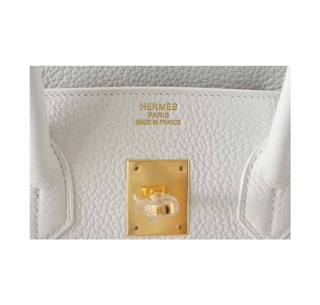 Hermes Birkin 35 Snow White Togo Leather Gold Hardware - Image 3
