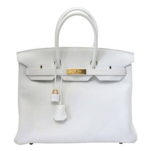 Hermes Birkin 35 Snow White Togo Leather Gold Hardware