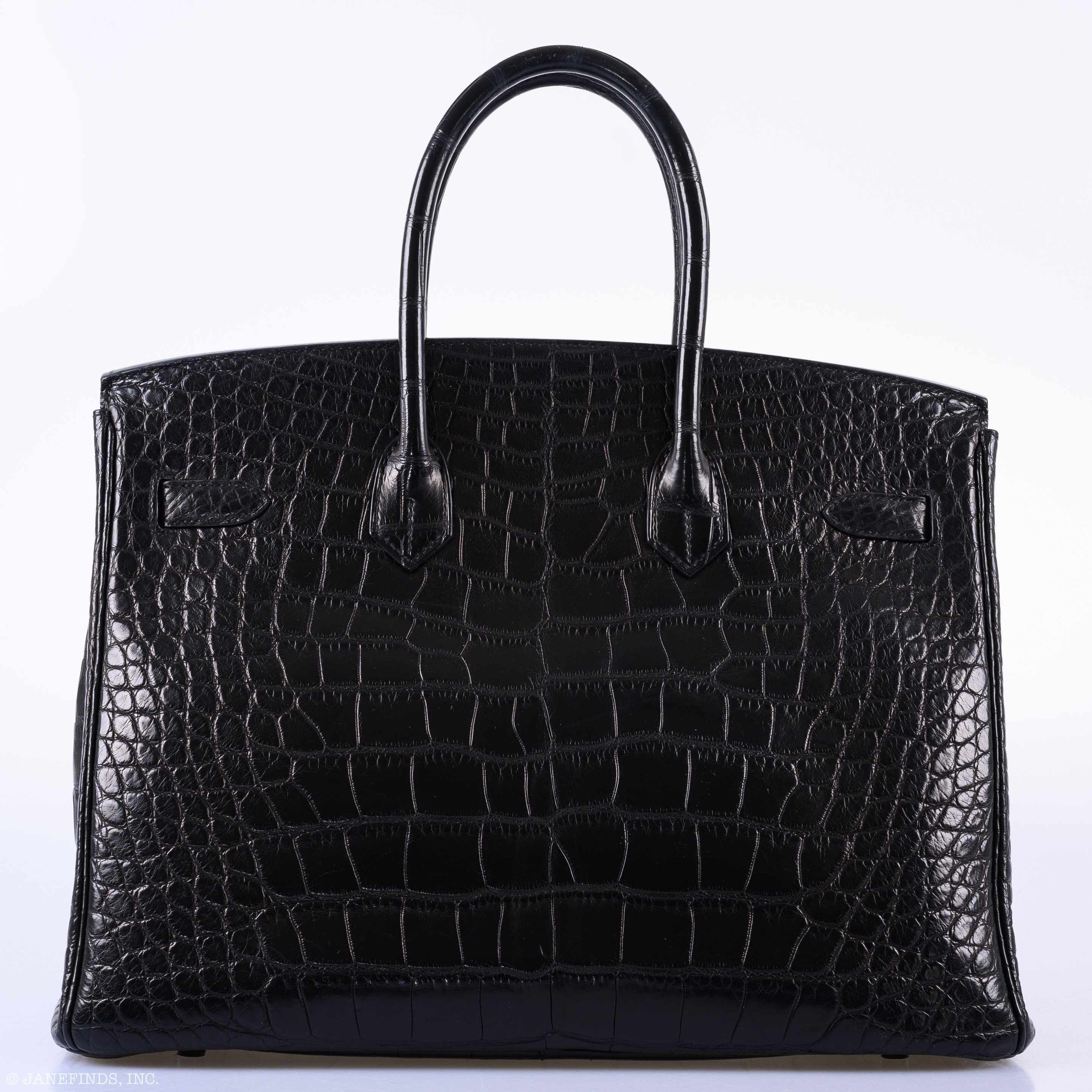 Hermes Birkin 35 SO BLACK Matte Alligator PVD Hardware - 2011, O Square - Image 11