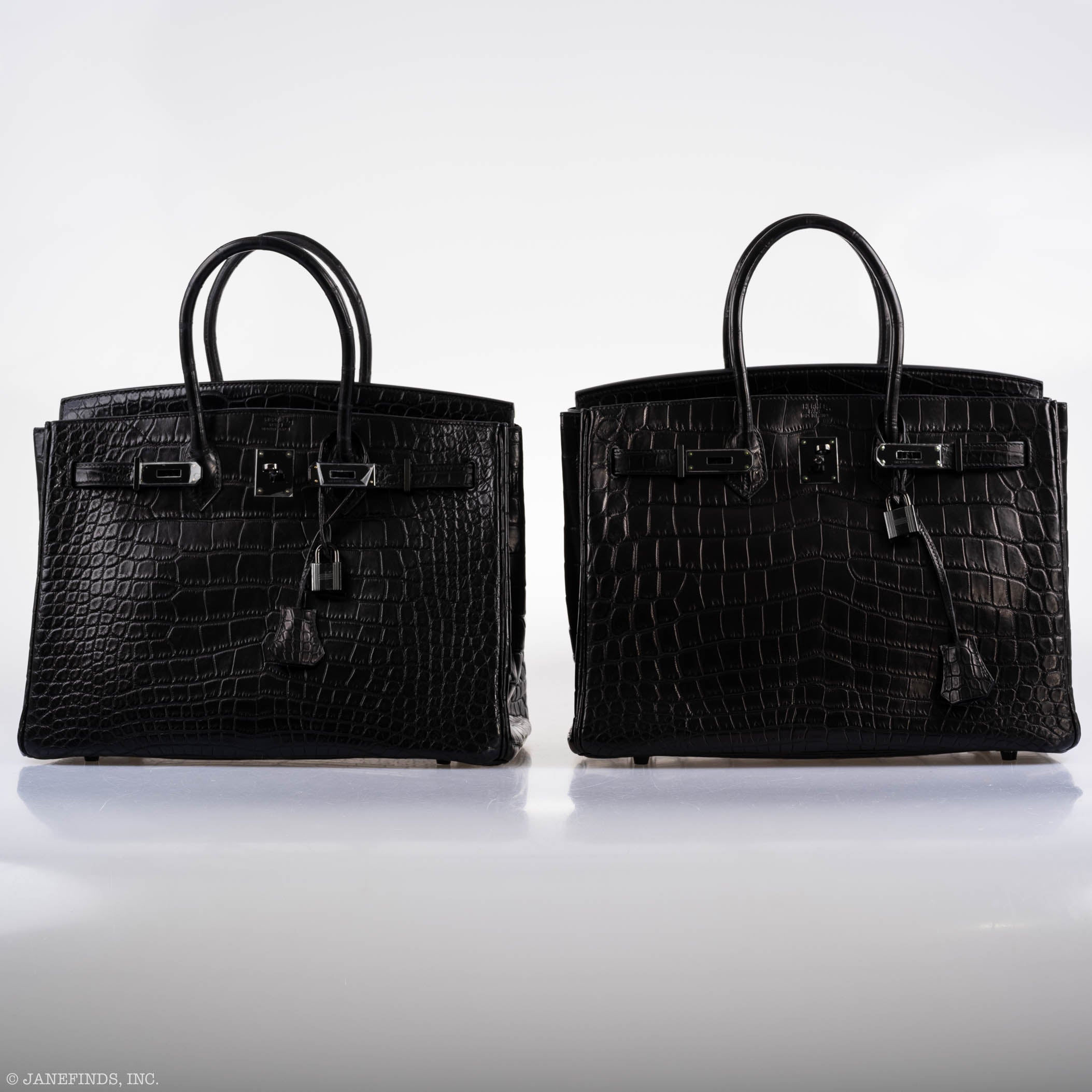 Hermes Birkin 35 SO BLACK Matte Alligator PVD Hardware - 2011, O Square - Image 6