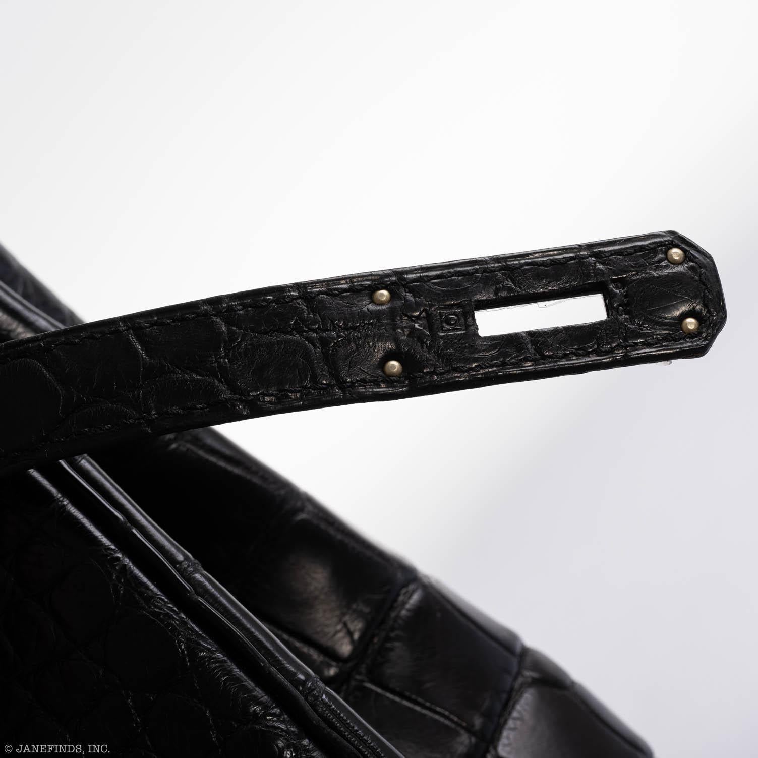 Hermes Birkin 35 SO BLACK Matte Alligator PVD Hardware - 2011, O Square - Image 7
