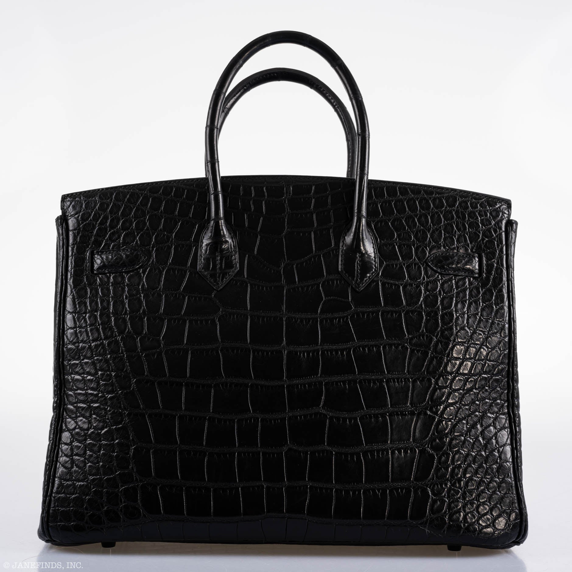 Hermes Birkin 35 SO BLACK Matte Alligator PVD Hardware - 2011, O Square - Image 12