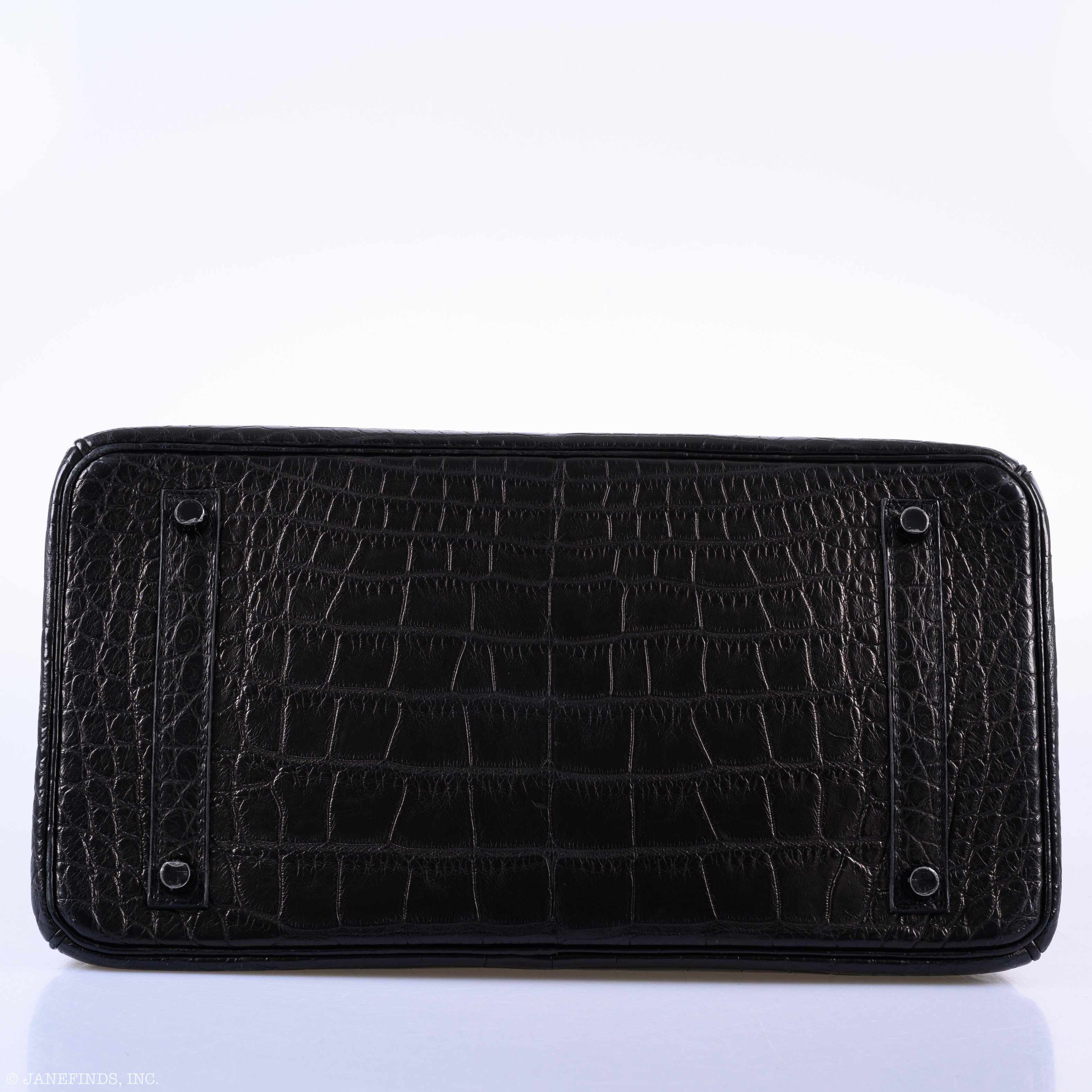 Hermes Birkin 35 SO BLACK Matte Alligator PVD Hardware - 2011, O Square - Image 12
