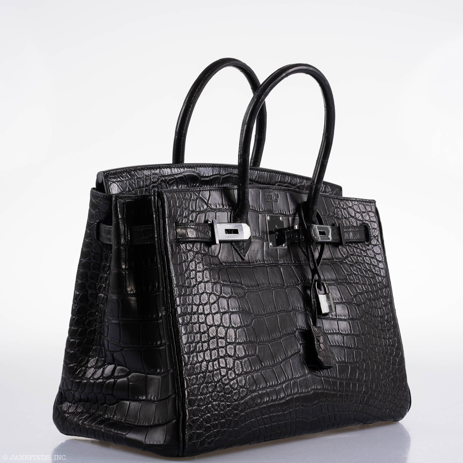 Hermes Birkin 35 SO BLACK Matte Alligator PVD Hardware - 2011, O Square - Image 11