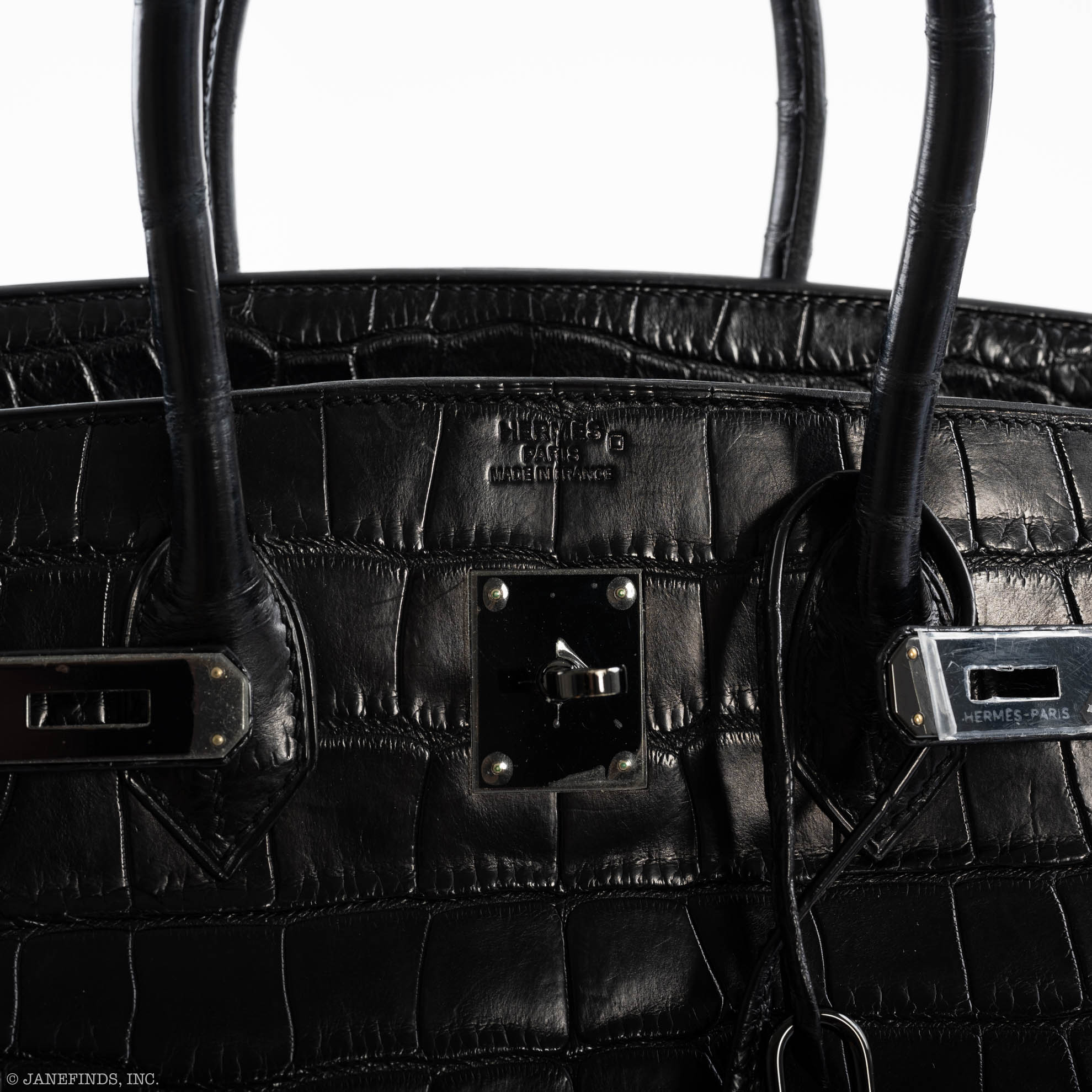 Hermes Birkin 35 SO BLACK Matte Alligator PVD Hardware - 2011, O Square - Image 2