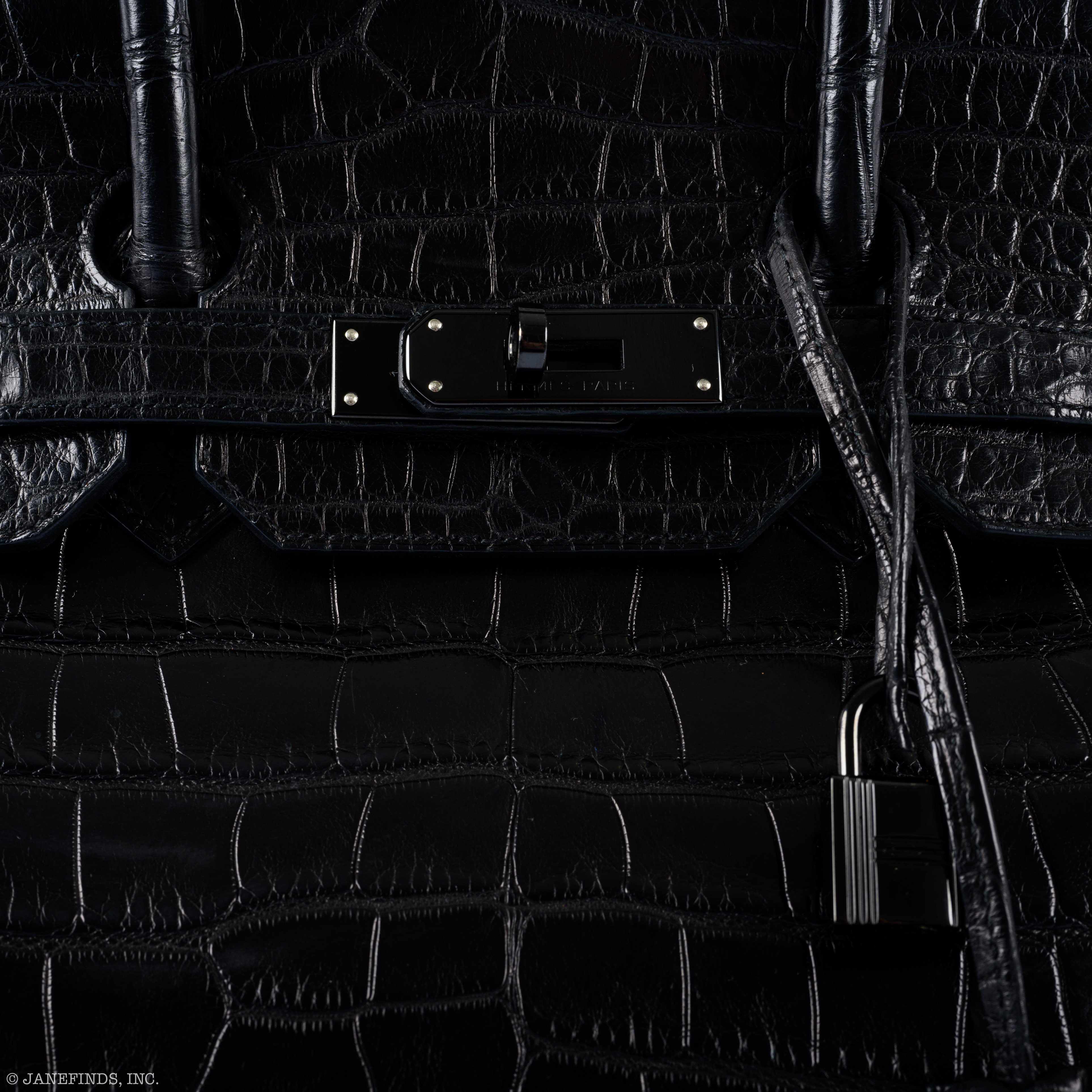 Hermes Birkin 35 SO BLACK Matte Alligator PVD Hardware - 2011, O Square - Image 4