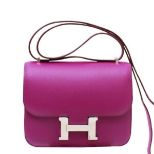 Hermes Constance Mini 18 Anemone Swift Leather Palladium Hardware